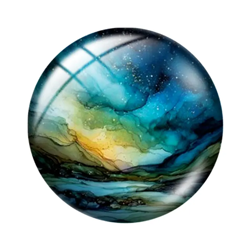 Watercolor Ink Pattern 12MM/18MM/20/25mm glass cabochon  bracelet pendant rings for jewelry demo earrings back Making findingsM view 6