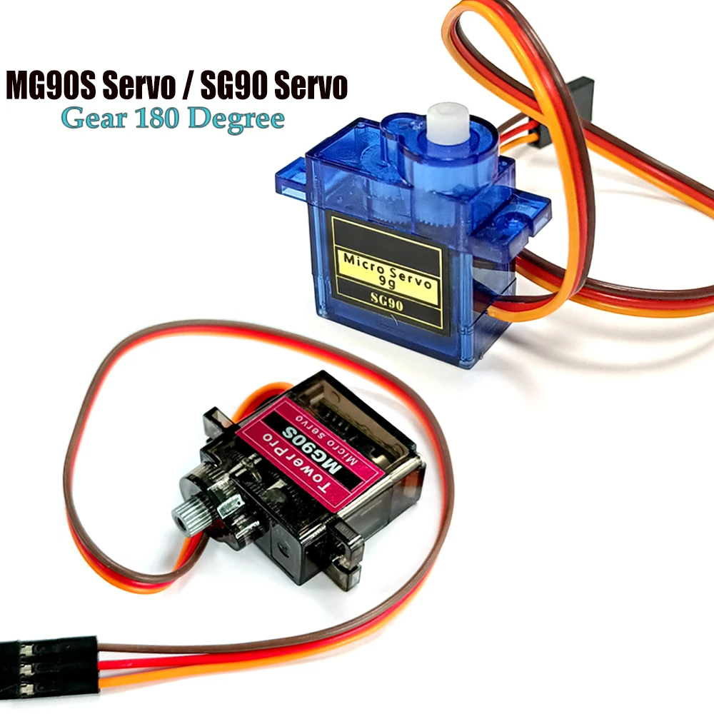 Mini-servo's Motorset Tandwiel 180 graden MG90S Servo / SG90 Servo