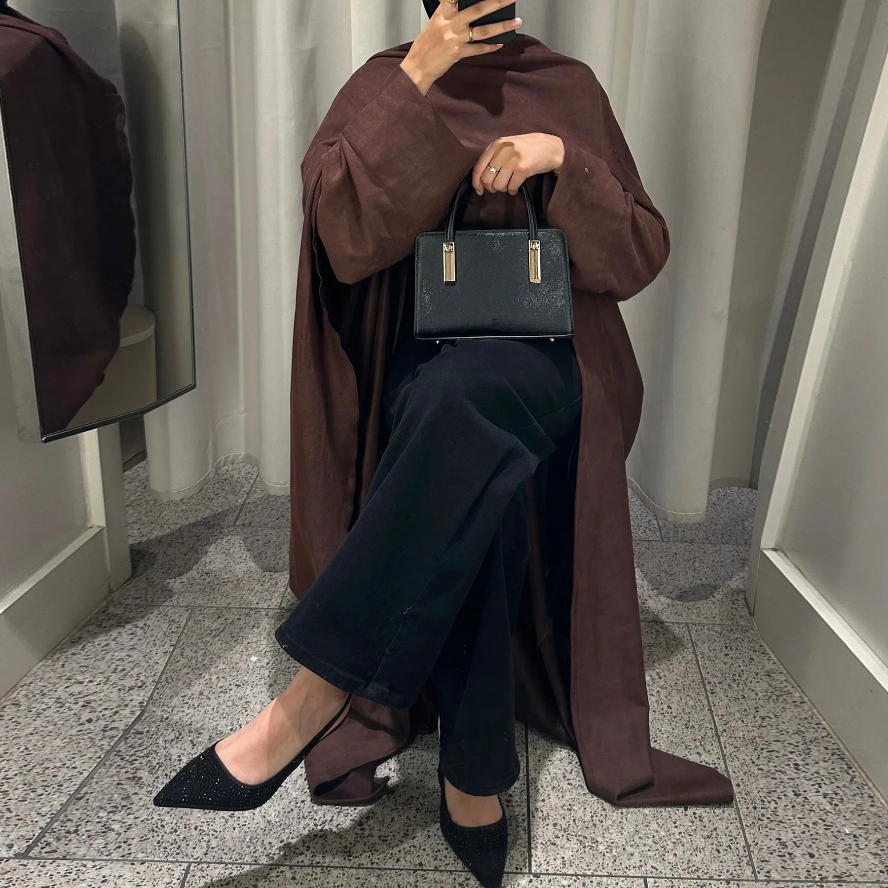 

Eid Djellaba Muslim Dress Open Abaya with Cape Islam Clothing for Women Autumn Winter Dubai Abayas Kebaya Kimono Jalabiya Kaftan