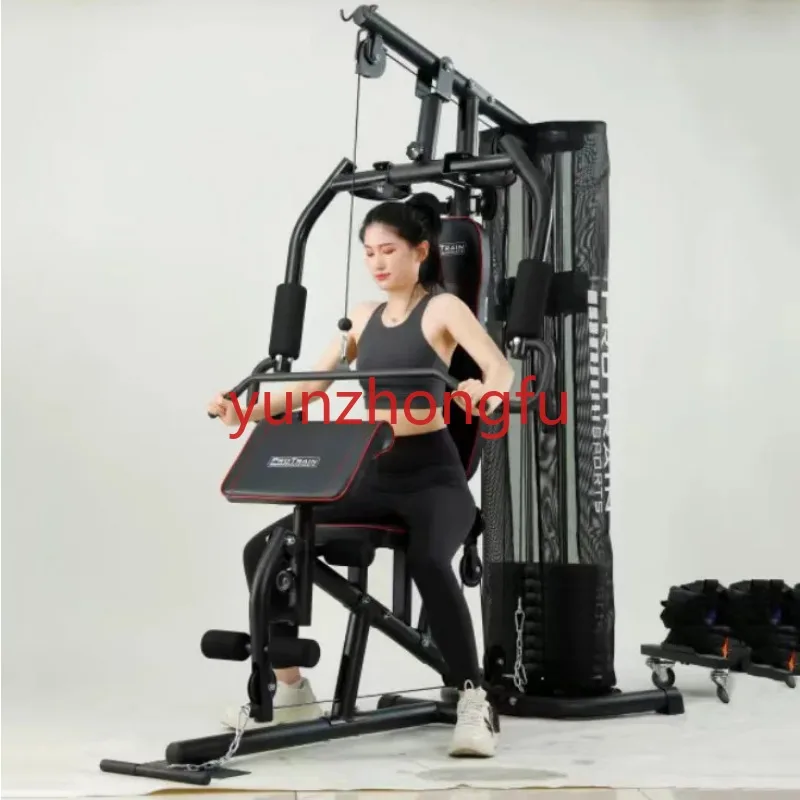 Indoor Mutli function station, home gym, fitness equipment, 3-station comprehensive trainer with weight