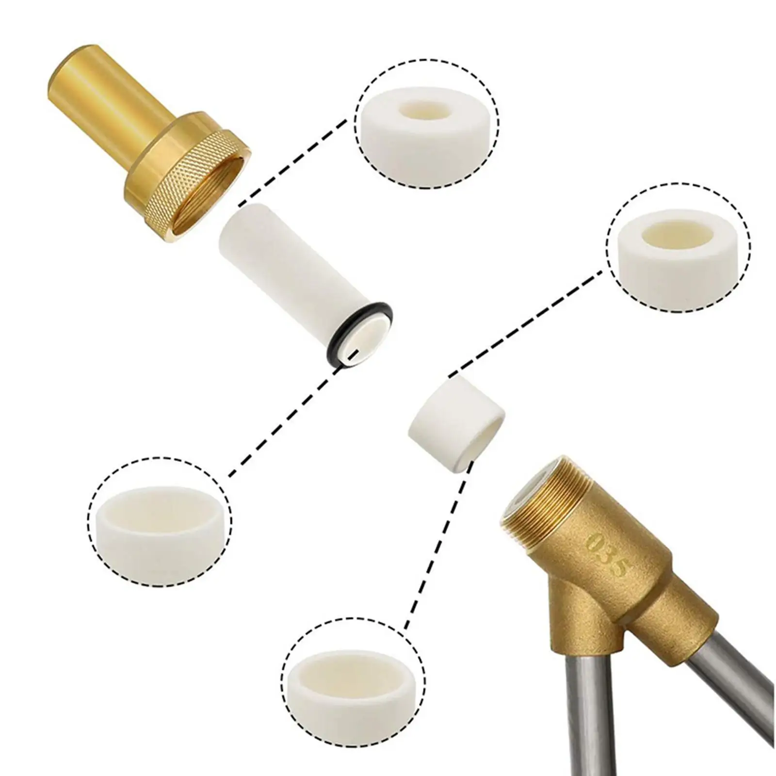 High Pressure Washer Gutter Cleaner Attachment For Wand 1/4 Quick Connect