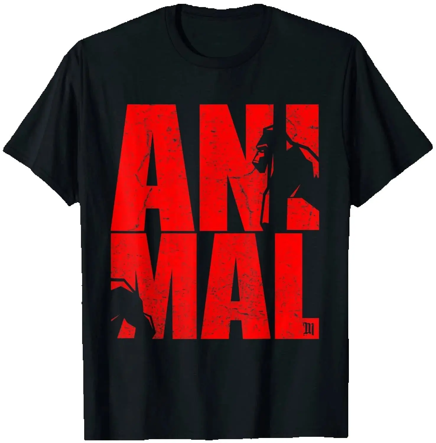 Big ANIMAL Font Chimp Gym Weight-lifting Workout T-Shirt 100% Cotton O-Neck Short Sleeve Summer Casual Mens T-shirt Streetwear