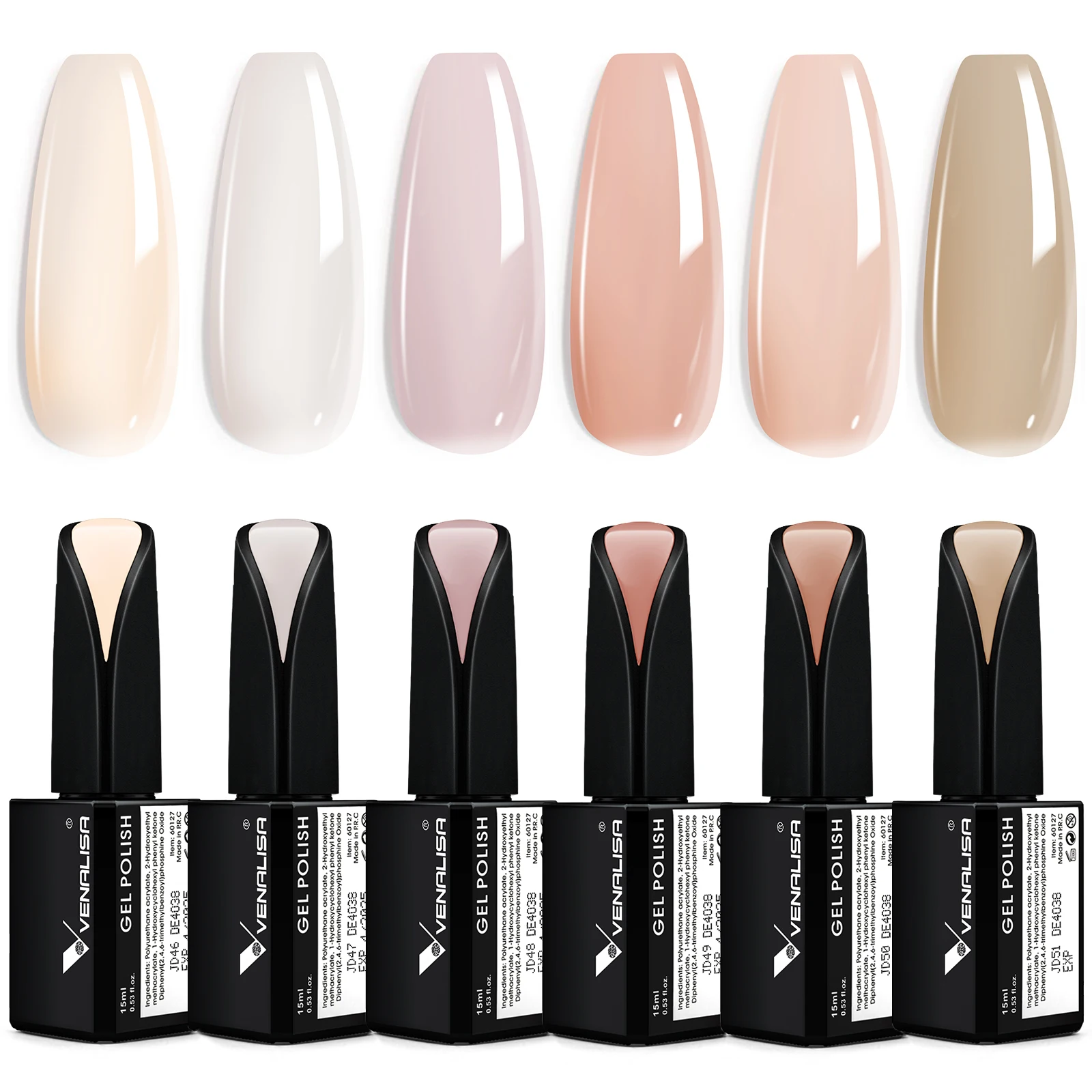VENALISA 15 مللي طلاء جل الأظافر VIP عدة TPO الحرة هيما الحرة مجموعة كاملة المواد الهلامية العلوية وقاعدة معاطف اللون على أعلى مجموعة طلاء الجل #4