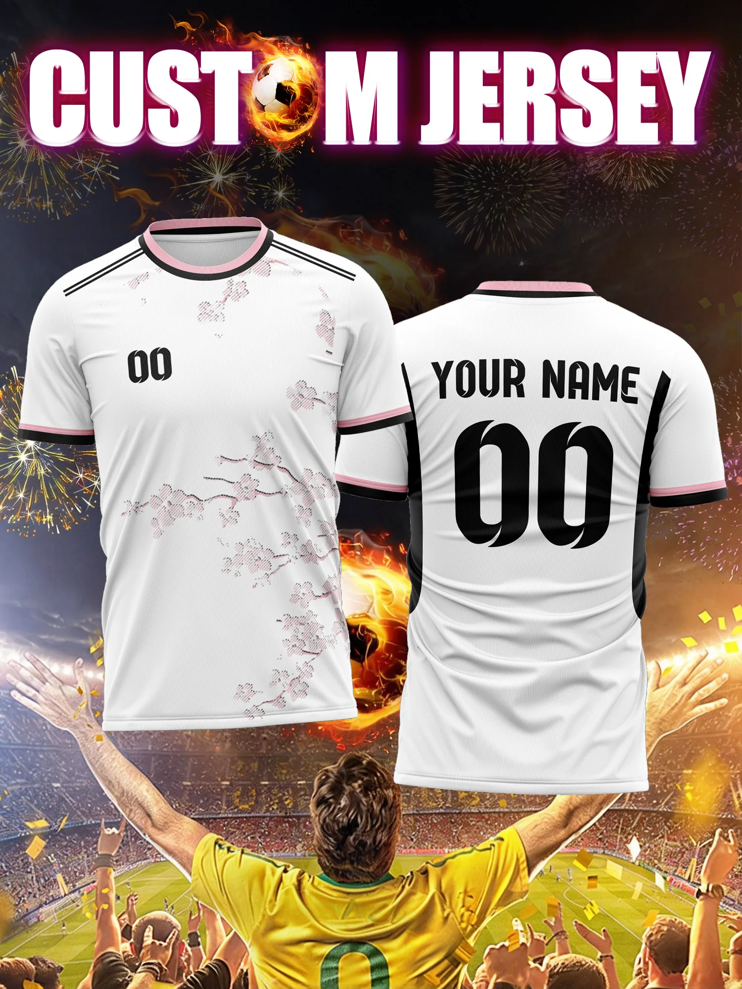 

Футболка для футбола с индивидуальным изображением, номером и именем, принтом «Гордость команды и единство», вдохновляющей фразой, для чемпионата футбольного клуба