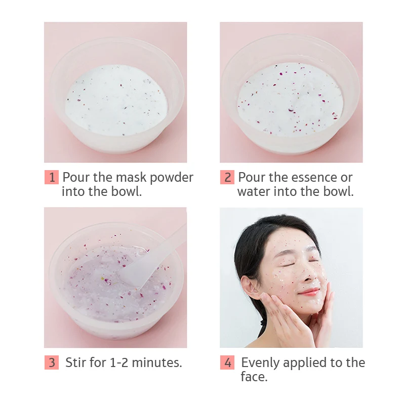 Soft SPA Hydro Jelly Mask Powder Anti-aging Brighten Peel Off DIY Facial Mask Crystal Flower Petal Rose Mask Powder