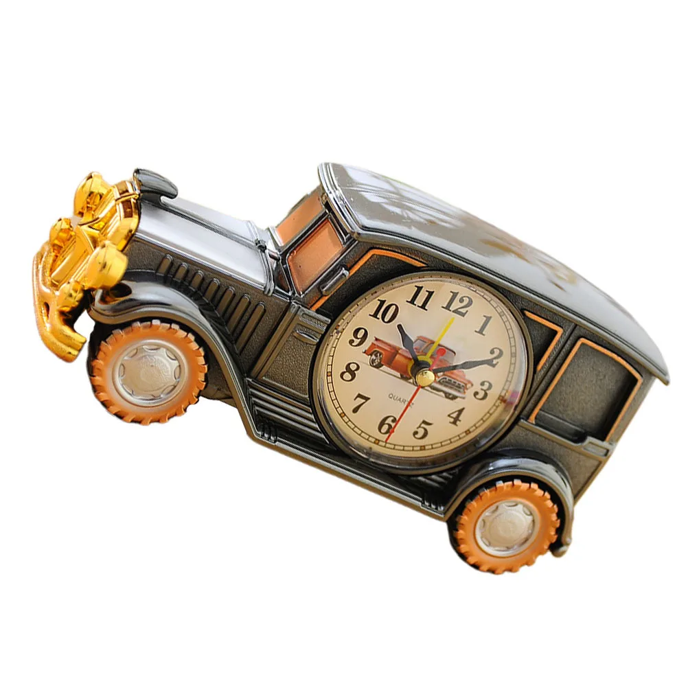 

1Pcs Classic Car Alarm Clock Vintage Desktop Bedroom Table Decoration Silent Moving Easy Time Accuracy Alarm Clock