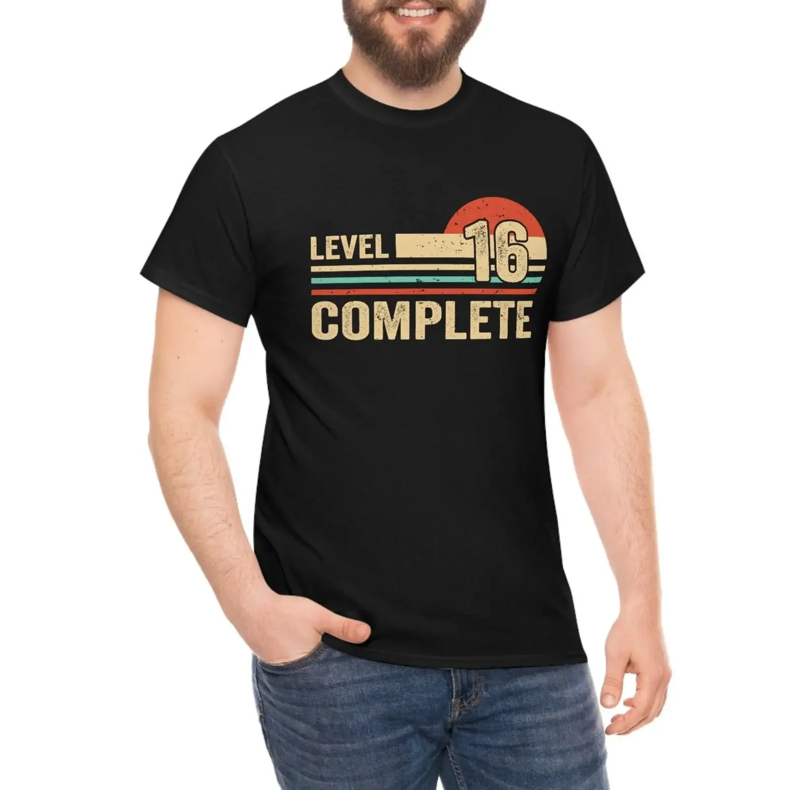 Level 16 Complete Vintage Retro 16th Birthday Video Game T Shirt vintage Washed designer clothes Stretched Comfortable Soft
