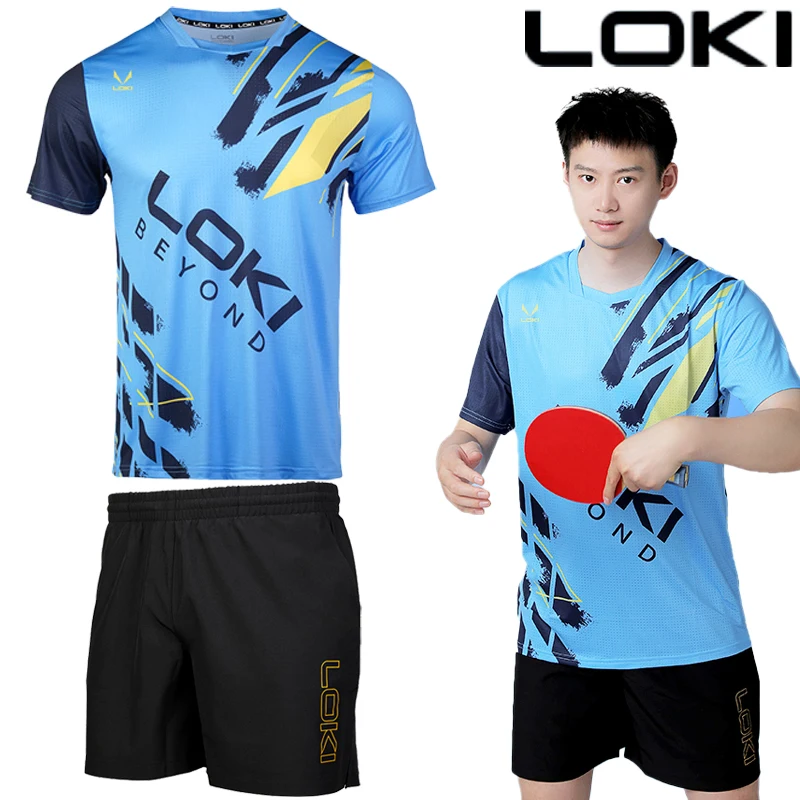 

LOKI новая одежда для настольного тенниса, шорты для настольного тенниса для мужчин и женщин, дышащая быстросохнущая спортивная тренировочная рубашка для пинг-понга