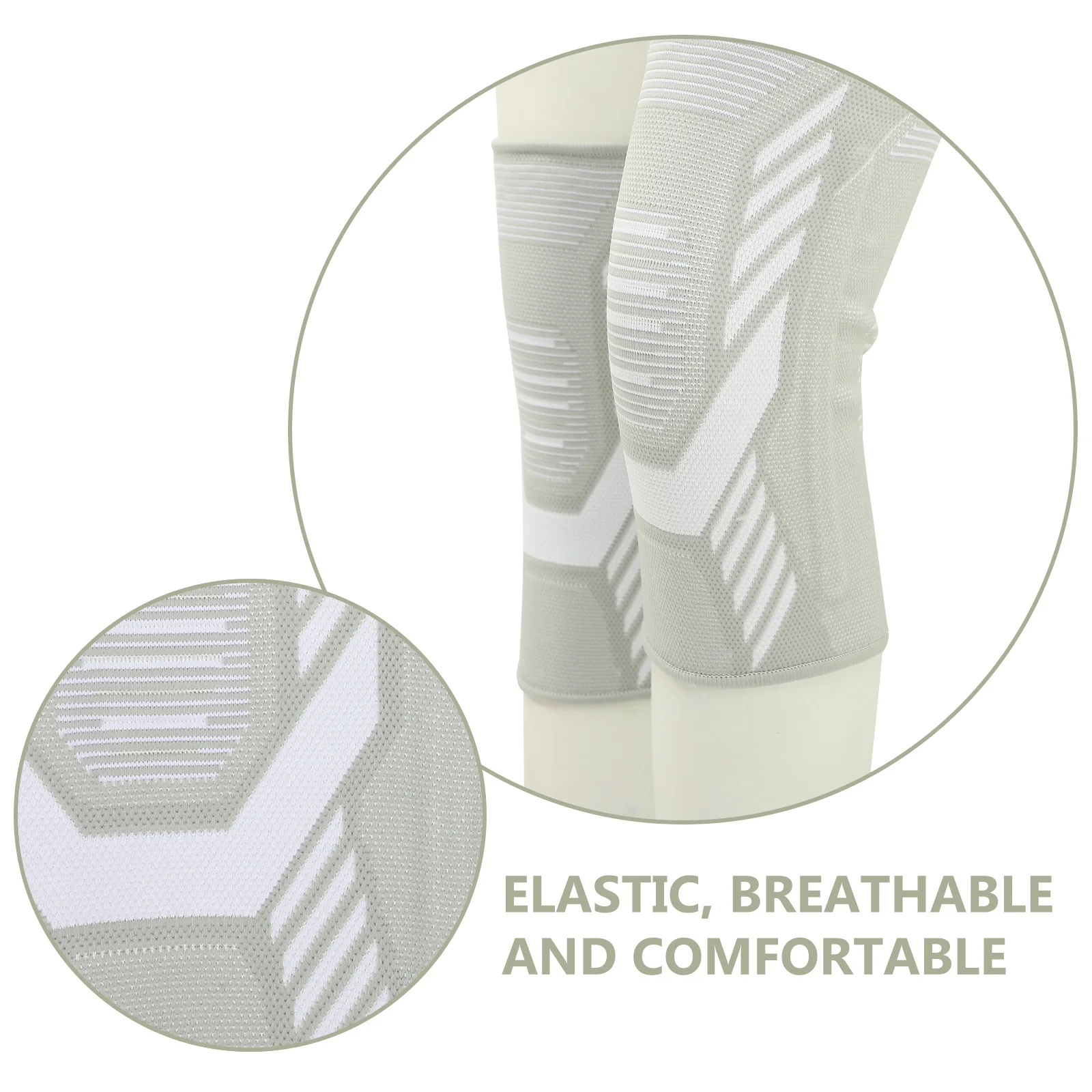 1Pair Knee Brace Premium Nylon Elastic Breathable Support for Sports Running Cycling Hiking Yoga Pain Relief Non-Slip Knee