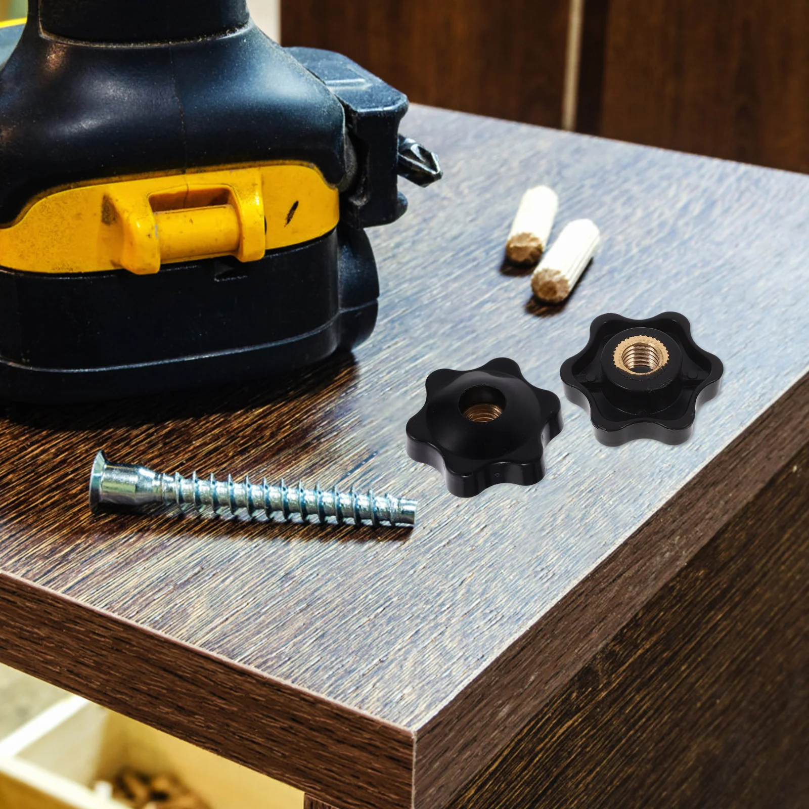 

10pcs Adjustable Plastic Handle Nut Hexagon Knob Antislip Wear-Resistant Tool-Free Tightening Grip For Door Knobs Home Repair
