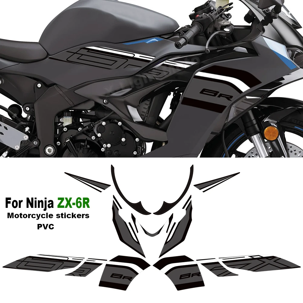

For kawasaki Ninja ZX-6R ZX6R ZX - 6R Motorcycle Tank Pad Side Panel Fairing Windshield windscreen PVC stickers protection kit