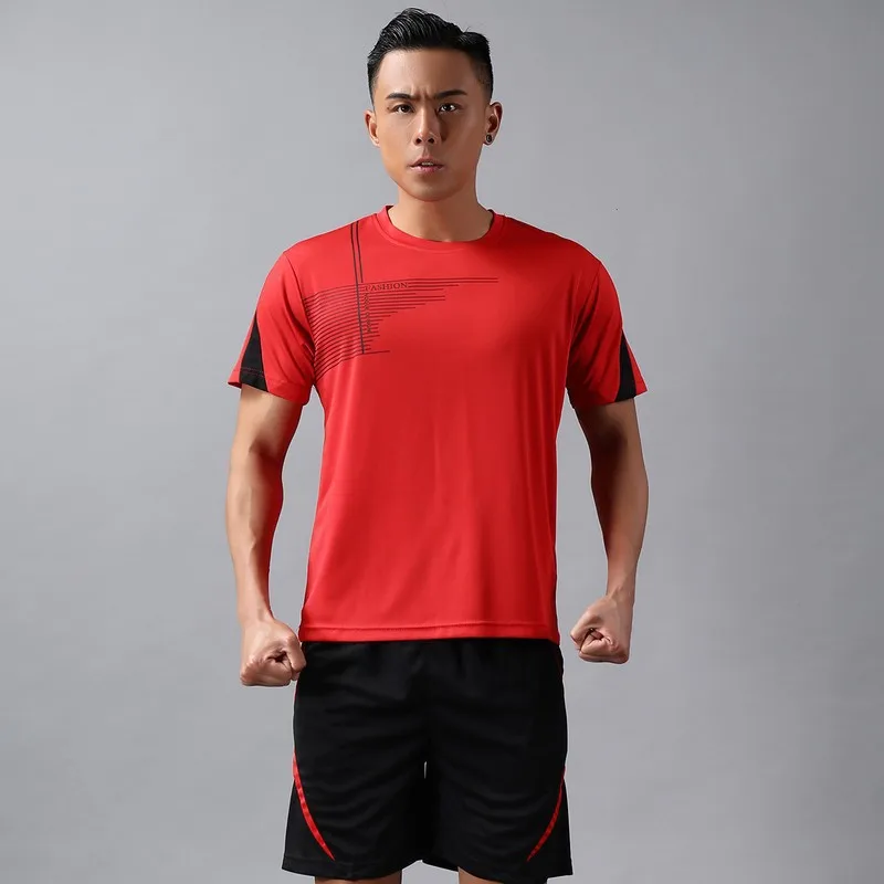 2025 conjuntos de corrida de secagem rápida dos homens respirável caminhadas pesca camiseta curta elasticidade macia ginásio ternos fitness esportes ao ar livre