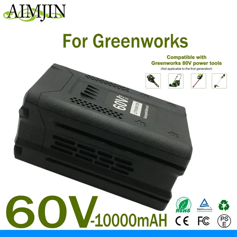 K 60V pour Greenworks 10000mAH BLF442 CSC404 CSF401/405 82CS27 82CS34 82BH22 82BD250 batterie pour outil électrique