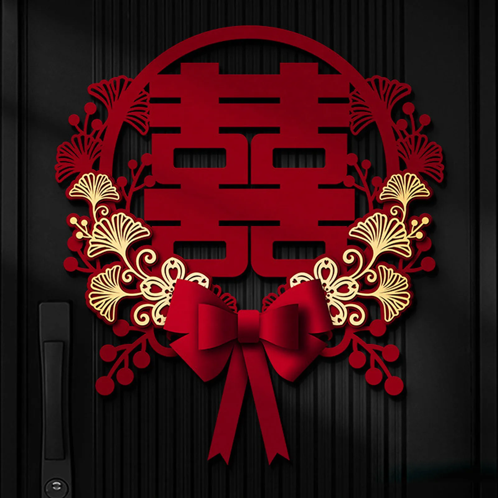 Red Double Happiness Chinese Wedding Sticker Chinese Traditional Wedding Decoration For Wall Window Decoration