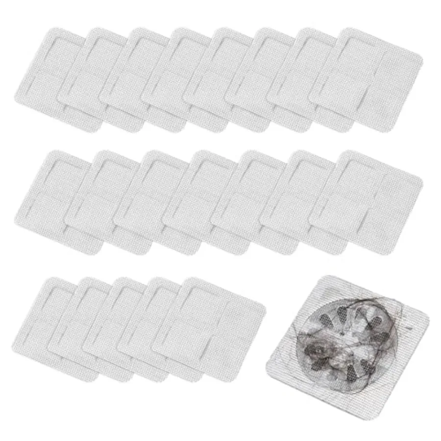 

Disposable Shower Drain Hair Catcher, Disposable Hair Drain Stickers Drain Mesh Cover Bathroom Shower Drain Protector for Bathr