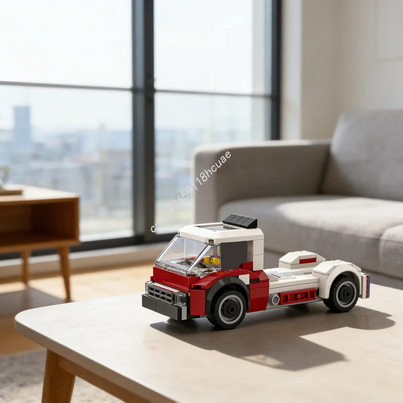 148 stks MOC Stad 4 VRACHTWAGEN Model Bouwstenen Constructie Monteren DIY Creatief Speelgoed Kerstcadeaus Idee Kinderen Onderwijs Baksteen