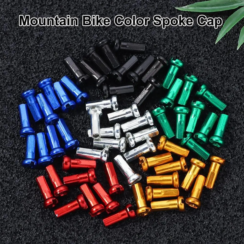 100 Stück Mountainbike Farbige Speichennippel Radnippel-Dekoration Mountainbike Rennrad Fahrrad Speichenzubehör – Detail 5