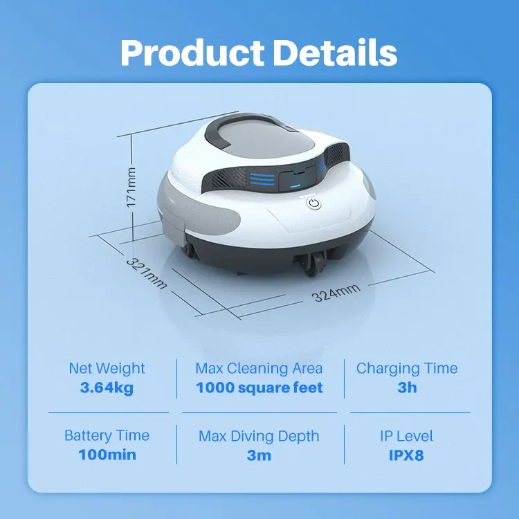 Wholesale Wireless Pool Robot Automatic Pool Cleaner Robot Pool Vacuum Cleaner