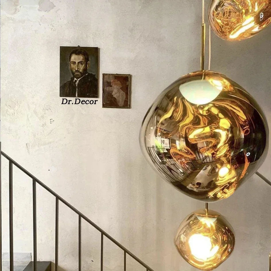 

Modern Lava Glass Pendant Light Nordic Led Chandeliers for Dining Living Room PVC Lustre Home Decor Hanging Lamps Fixture