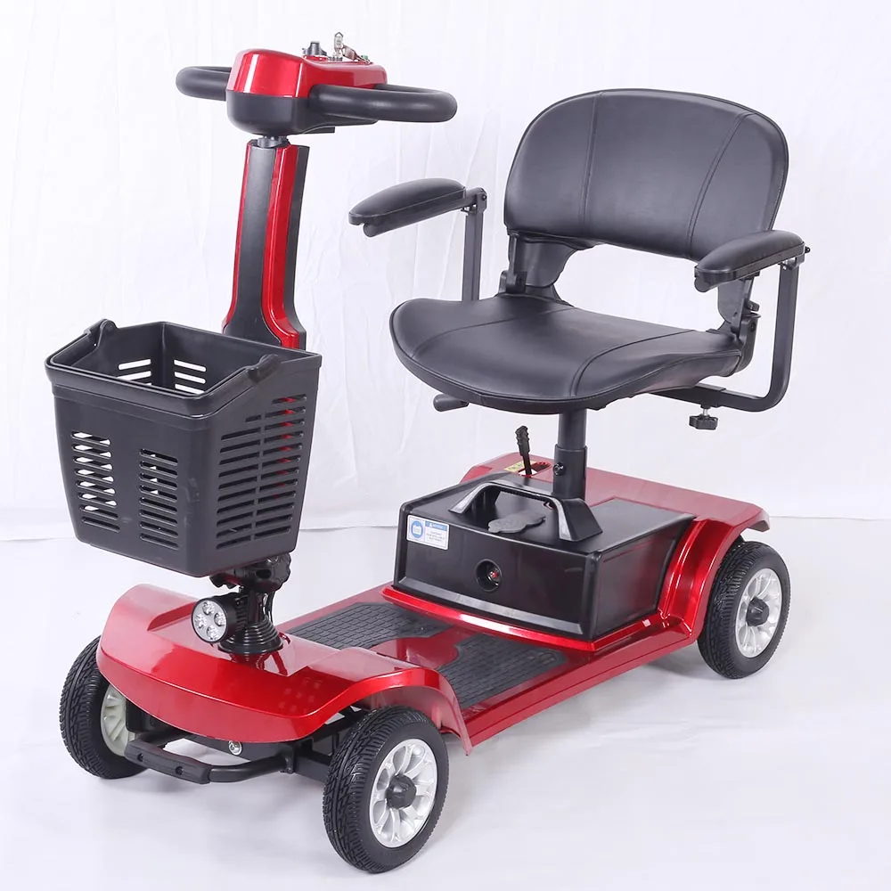 

4Wheels Mobility Scooter 180W/250W 24V 12Ah/20Ah Disabled Elderly Portable Folding Electric Scooter With Basket and Armrest