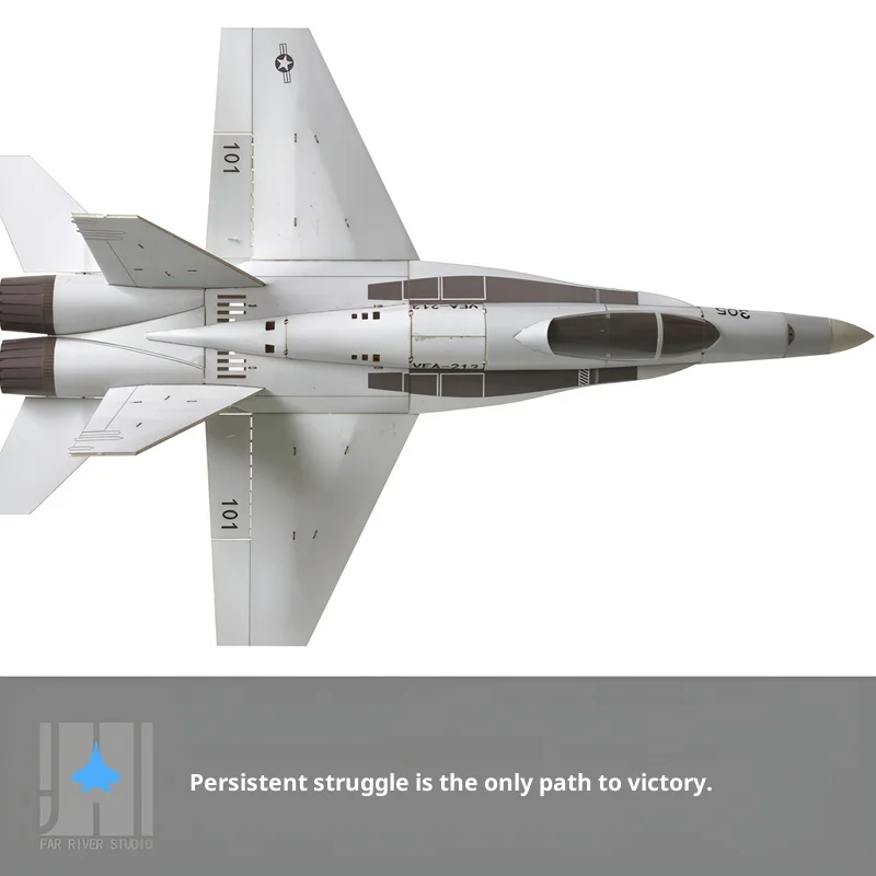 เครื่องบินบังคับวิทยุแบบปีกตรึงรุ่นใหม่ F18 Hornet แบบประกอบเอง ควบคุมด้วยรีโมท 30 ช่องสัญญาณคู่