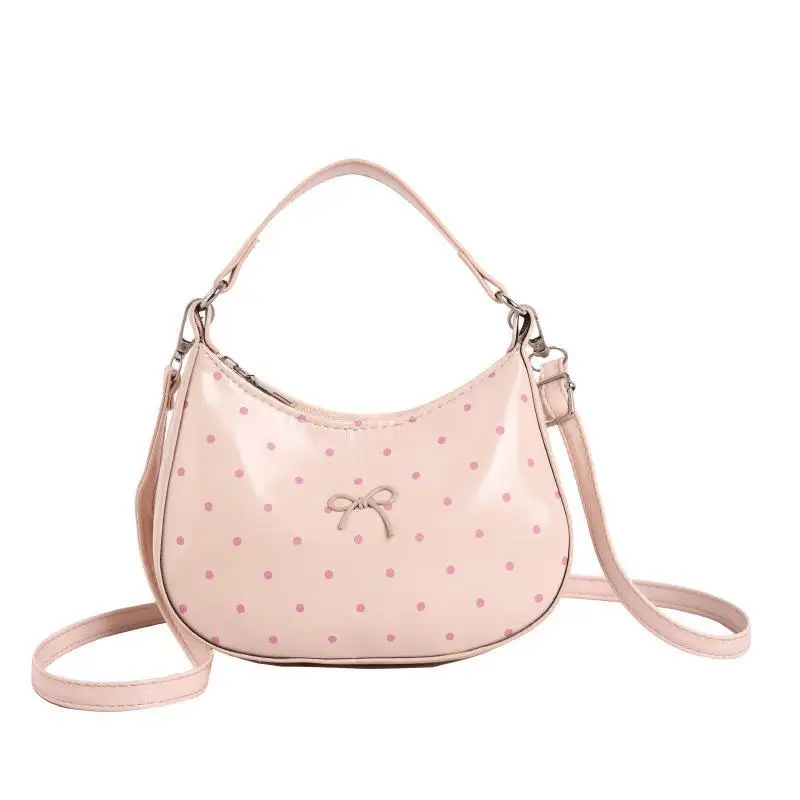 Mini Schmetterlingsknoten Lippenstifttasche Frühling Neuer Koreanischer Stil Gepunktete Perlen-Handtasche Crossbody Luxus PU-Leder Freizeit Reise – Detail 5