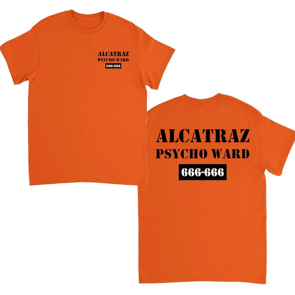 الكاتراز النفسي وارد السجن العقلي قنيمة الجدة مضحك للجنسين Crewneck تي شيرت الصيف موضة عادية طباعة القمم القطن لينة المحملة