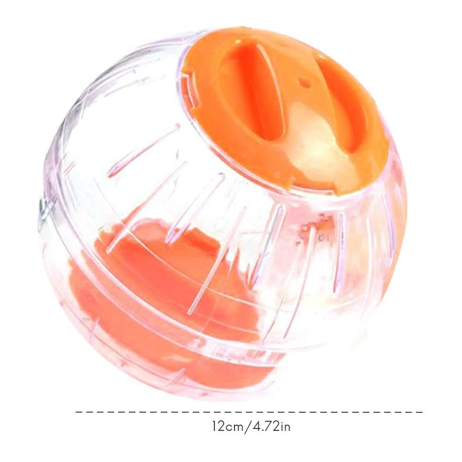 

Hamster Exercise Ball 15cm/6.3inch and 12cm/4.7inch Diameter Transparent Orange Plastic Material 160x160x160mm Size 171g