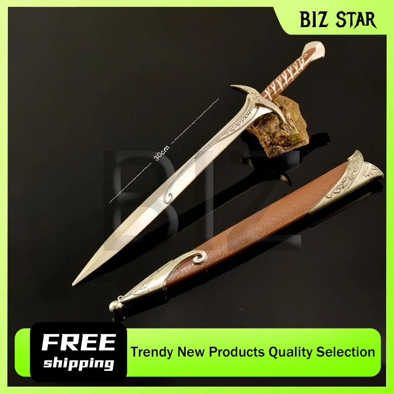 30cm/11.81in Pierścienie Film Modele broni peryferyjnej Kleszcze Miecze Metalowe osłony Rękodzieło Ozdoby Modele Kolekcja zabawek Prezent