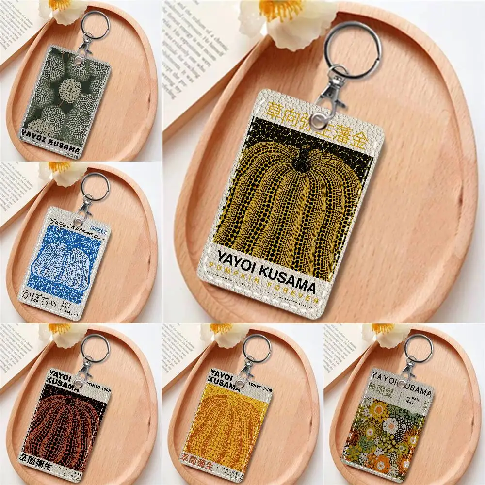 

Картхолдер с изображением тыквы и цветов от Yayoi Kusama, подходит для кредитных карт и проездных, из мягкой кожи.