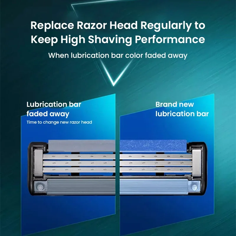 Gillette Mach 3 Razor Safety Manual Shaver 3-Layer Blade with Lubrication Strip Shaving Machine for a Smooth Shave view 3