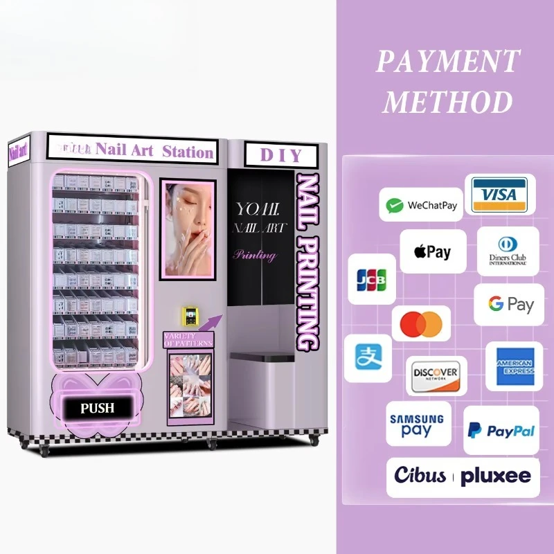 Finger Nails Printing Vending Machine With DIY Photo Printing 24H Smart Self-Service Nail Art Printer Vending Machine Customized