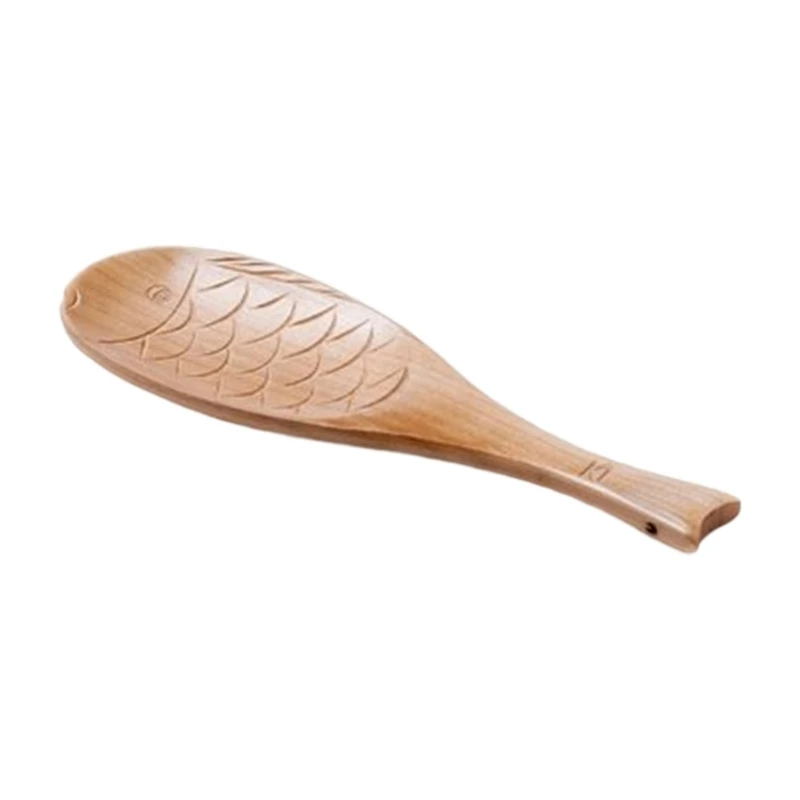  Portable Wooden Serving Utensils Fish Design For Home Outdoor Use