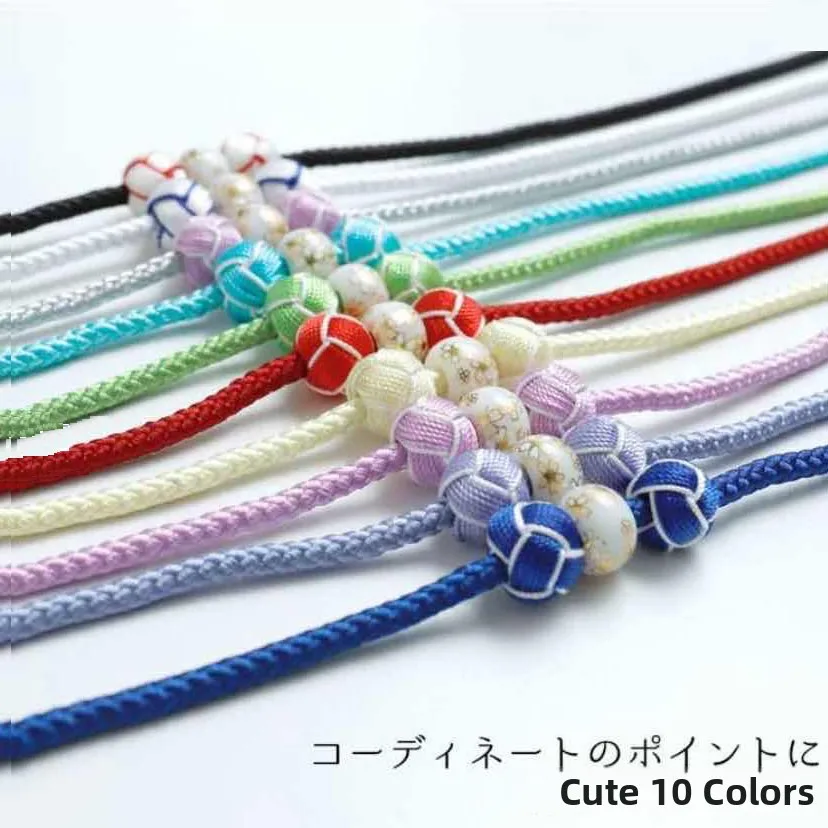

Handwoven Decorative Sa Belt for Kimono Multi-Colored Knot Design Ethnic Faion Women's Clothing Summer Collection