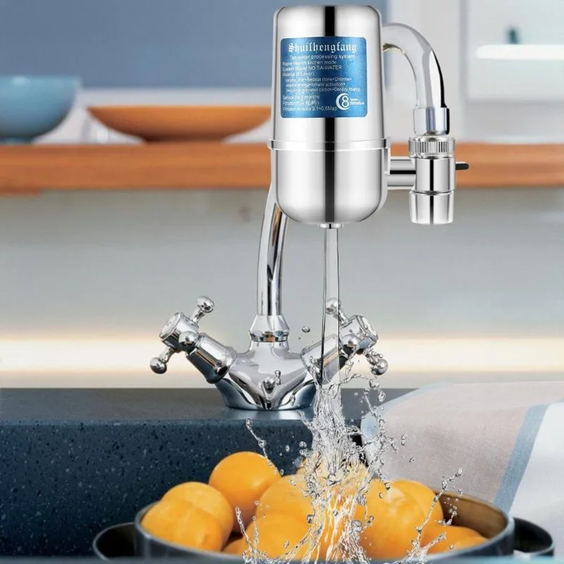 Kitchen Faucet Water Purifier 8-layer Cartridge Filter Descaling Residual Chlorine Sediment Household Direct Drinking Faucet