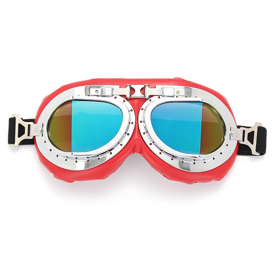 Retro Harley style lens helmet goggles, motorcycle off-road windproof goggles, dustproof folding angle outdoor sports goggles