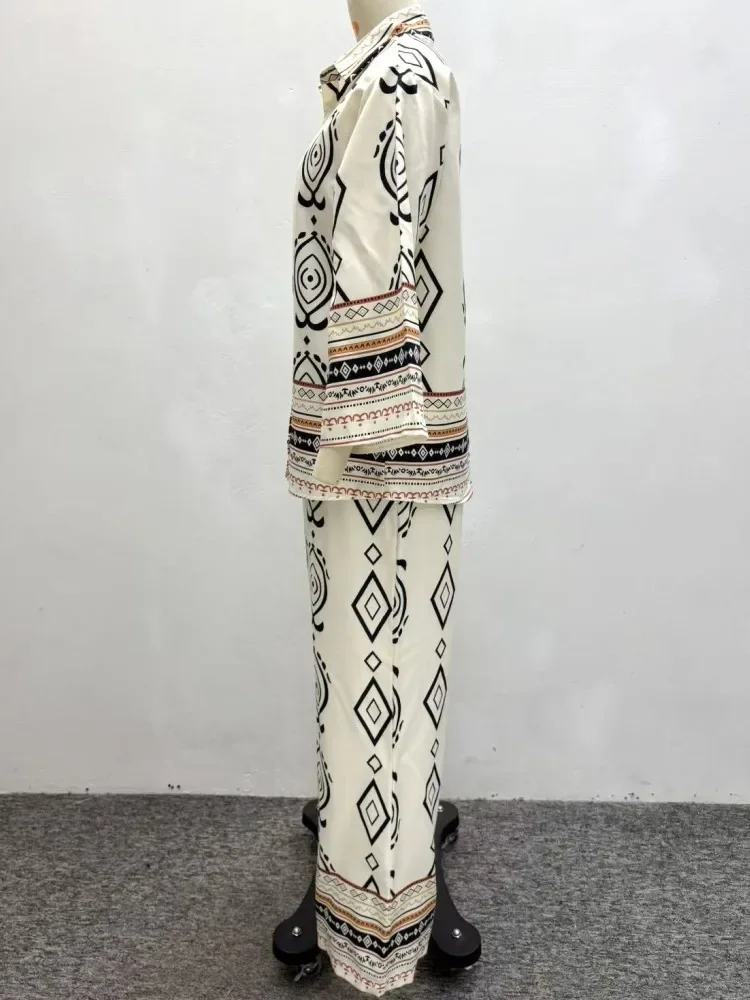 2 Piece Women Sets Dashiki African New Arrival Spring Autumn Matching Sets Two Pieces Sets Tops And Pants Suits Outfits Clothing