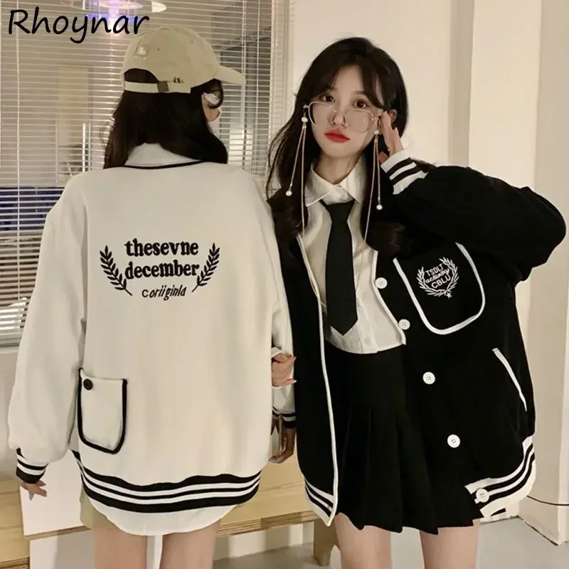 

Jackets Women Ameican Spring Autumn Sweet Girls Friend Sporty Outerwear Korean Fashion Y2k Baggy Preppy Style Long Sleeve Coats