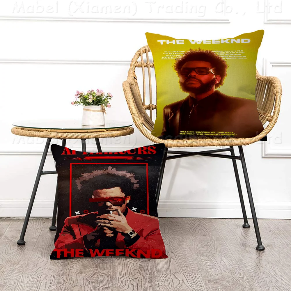 

The Weeknd Pillow Covers Cartoon Sofa Decorative Home Double-sided Printing Short Plush Cute Cushion Cover