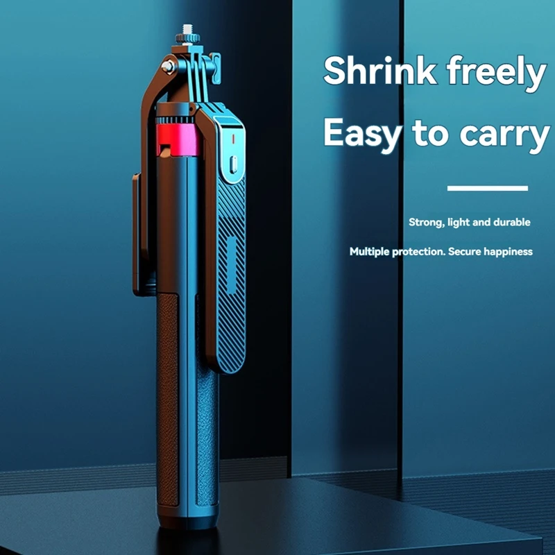 حامل ثلاثي القوائم لصور السيلفي بطول 1.8 متر، حامل قابل للطي لكاميرات الحركة والهواتف الذكية، توازن ثابت للتصوير المباشر