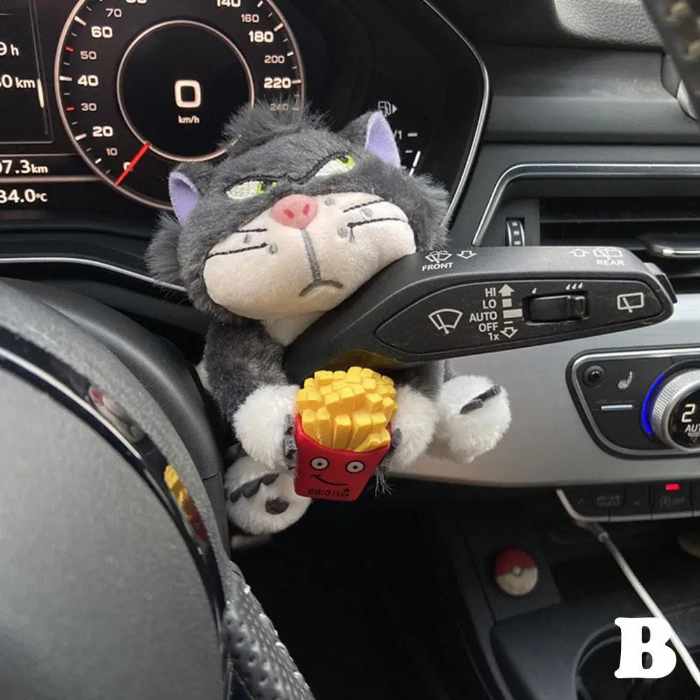 لطيف القطيفة هريرة سيارة الحلي السيارات الداخلية سهلة التركيب الزينة الزخرفية ألعاب من القطيفة شخصية السيارات الداخلية