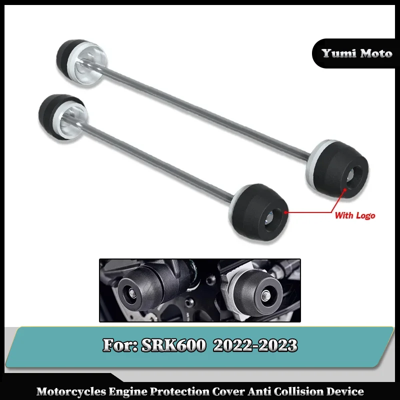 

Motorcycle Front Wheel Rear Wheel Crash Slider Pads Motorcycle Spindle Bobbins For QJMOTOR SRK600 2022-2023