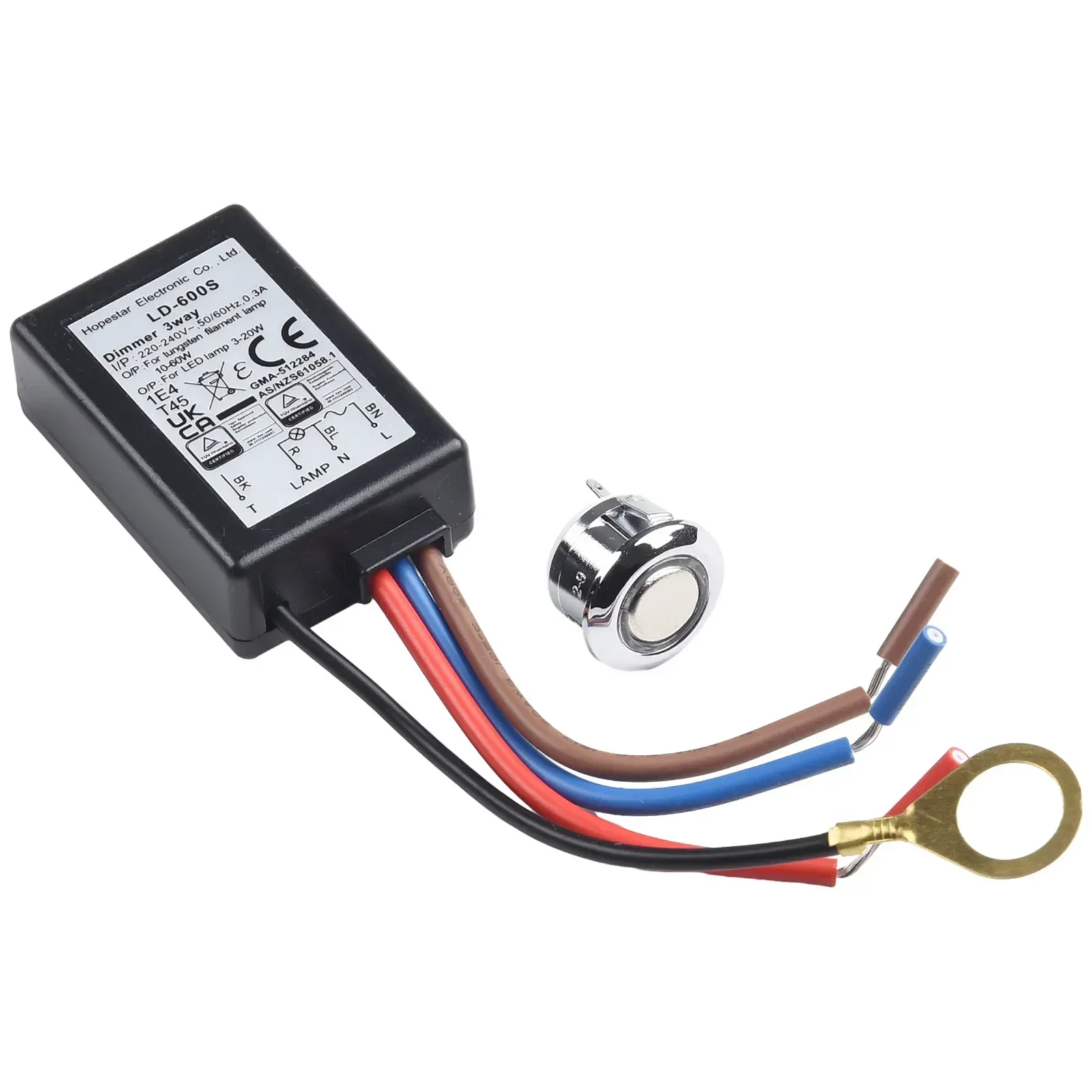 LD 600S Built In 3 Way Finger Touch Dimmer Switch EU 25 150W Incandescent Lamps 3 25W LED Driver TUV/EMC/CE/SAA Approved