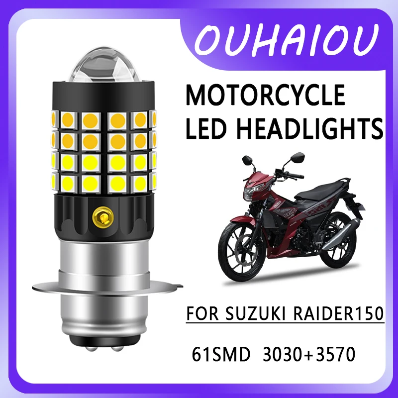 

For SUZUKI RAIDER150 1pc P15D Motorcycle Headlight Bulb CSP Projector Lens White Yellow Hi/Lo Beam Lamp