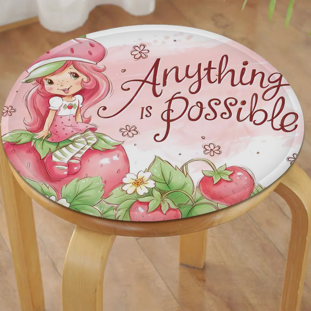 Cartoon S-Strawberry S-Shortcake Decorative Chair Mat Soft Pad Seat Cushion For Dining Patio Home Office Outdoor Garden Seat Mat