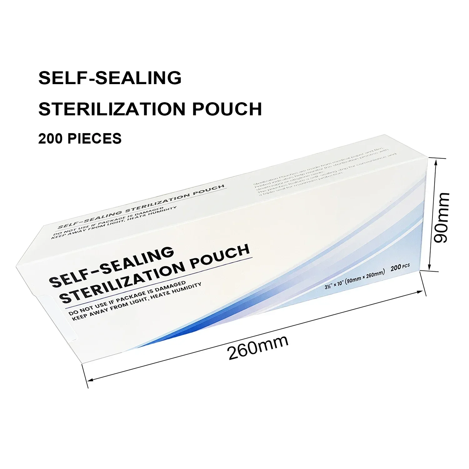 200pcs/Box Dental Tool Storage Bag Dentist Self-Sealing Sterilization Pouches Bags Tattoo Accessories Storage Bag Supplies