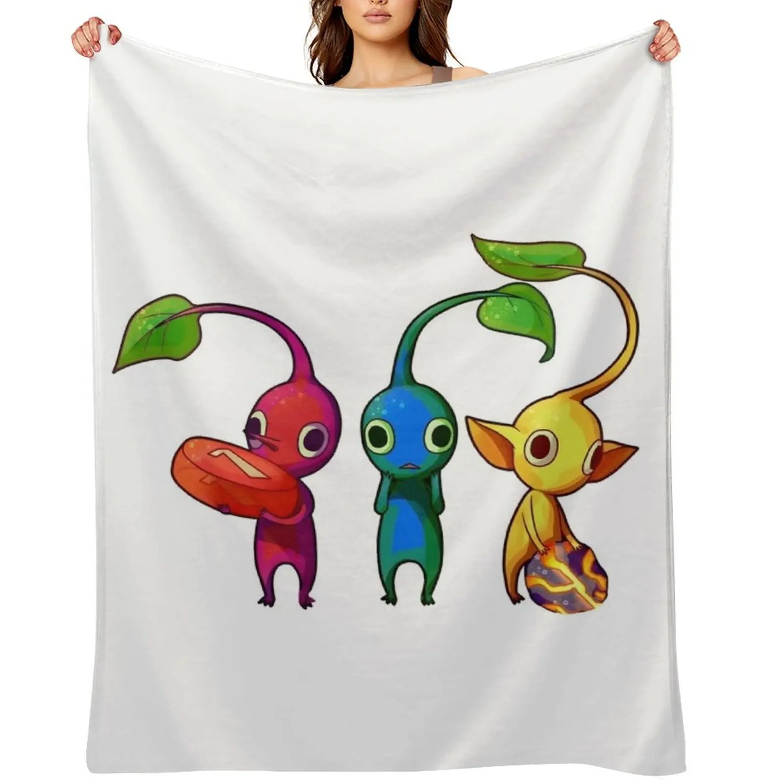 

Pikmin by raisinmuffin. Throw Blanket Plush Sofa cosplay anime Soft Beds Blankets