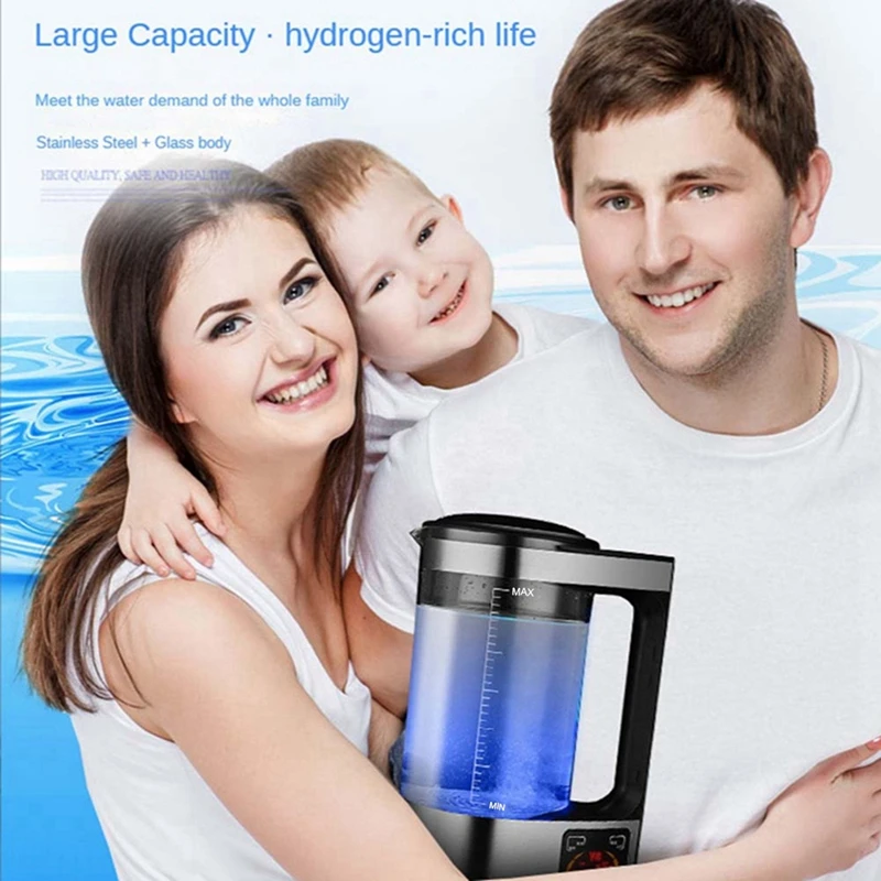 1 Piece Electric Hydrogen Enriched Water Bottle Machine Water Filter Water Dispenser Hydrogen Water Generator 2L EU Plug