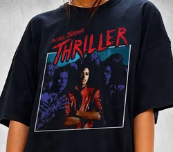 Michael jacksonヴィンテージスリラーグラフィックTシャツ、ミッチェルジョソンTシャツ、mj