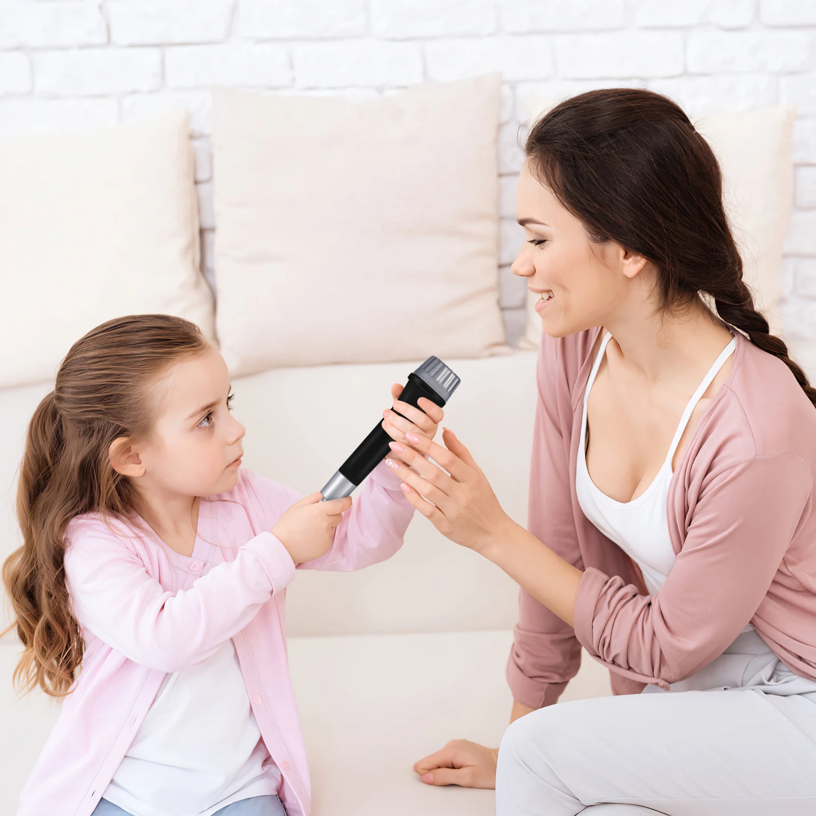 12 stücke Simulierte Kinder Mikrofon Spielzeug Mikrofon Spielzeug Kunststoff Kinder Party Pretend Spielen Bühne Prop Musical Instruments